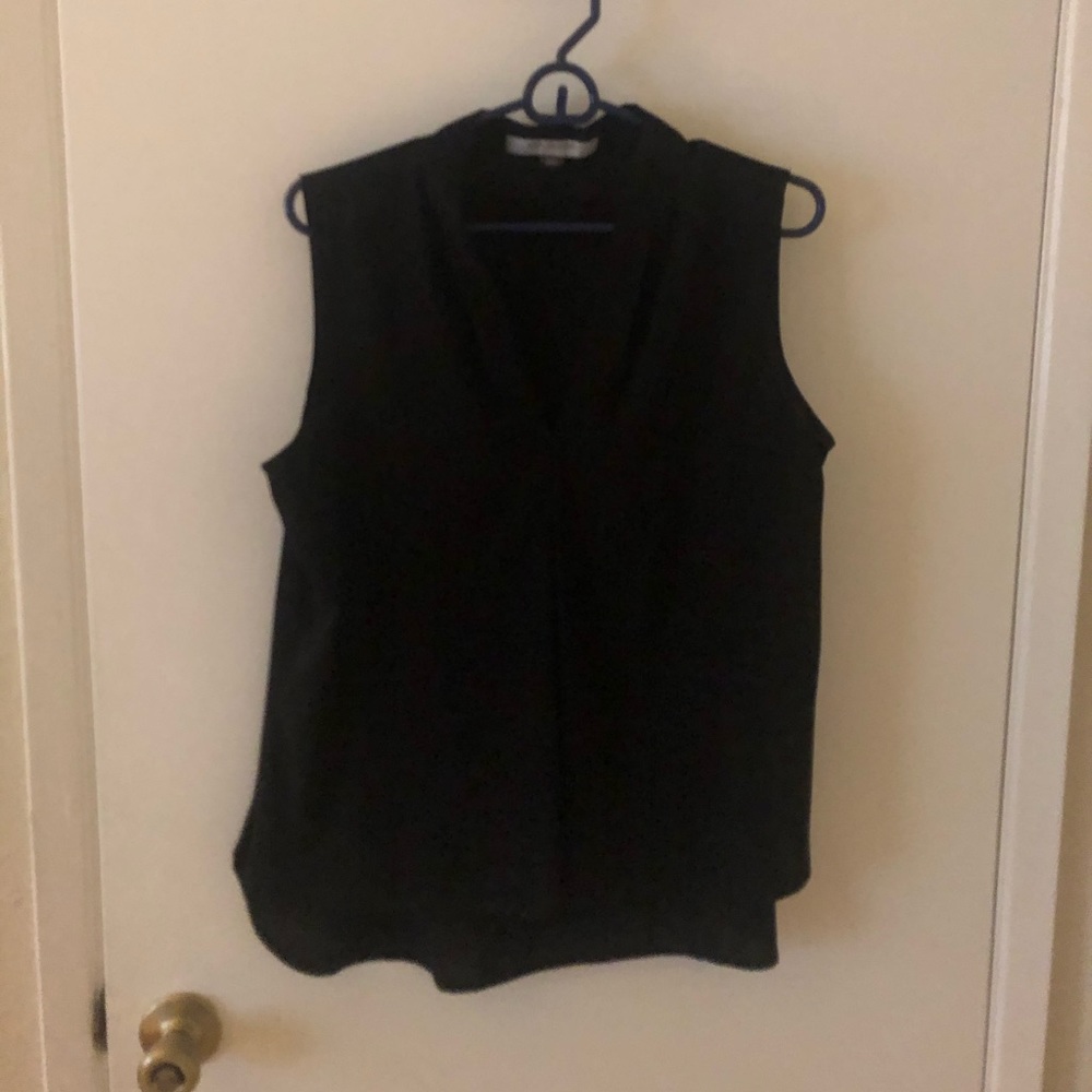 Black V neck work shirt